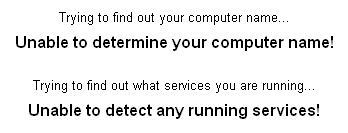 sos ok Unable to determine your computer name! Unable to detect any running services!